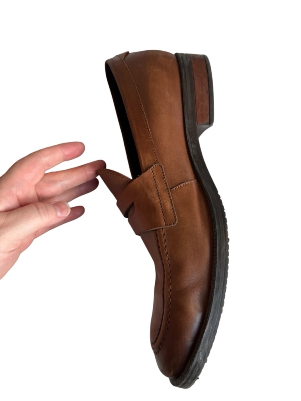 Cole Haan Men’s Tan Leather Penny Loafers - Picture 8 of 11